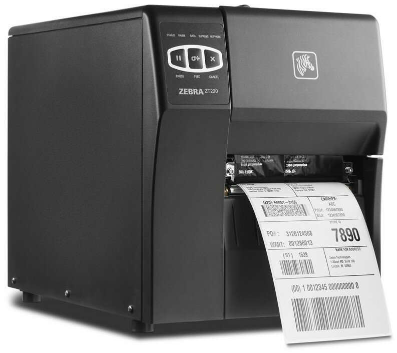 Принтер этикеток Zebra ZT220 (ZT22042-T0E200FZ) термотрансферный, 203 dpi, RS232, USB, Ethernet
