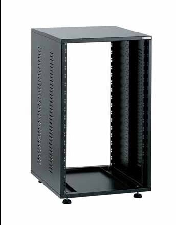 Мебель для студий EuroMet EU/R-18L 00519 Рэковый шкаф, 2 части 18U, глубина 540мм, сталь черного цвета