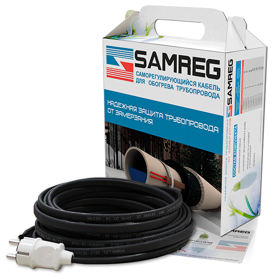 Греющий кабель саморегулирующийся SAMREG 40-2CR 16 м