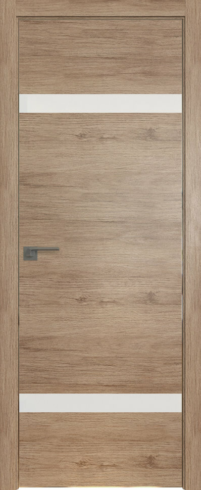 Межкомнатная дверь экошпон PROFIL DOORS 3ZN с алюминиевой кромкой (Салинас светлый)