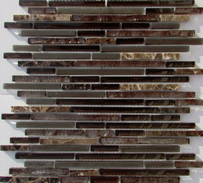 Мозаика Liya Mosaic Stripes Emperador 30.1x30.1