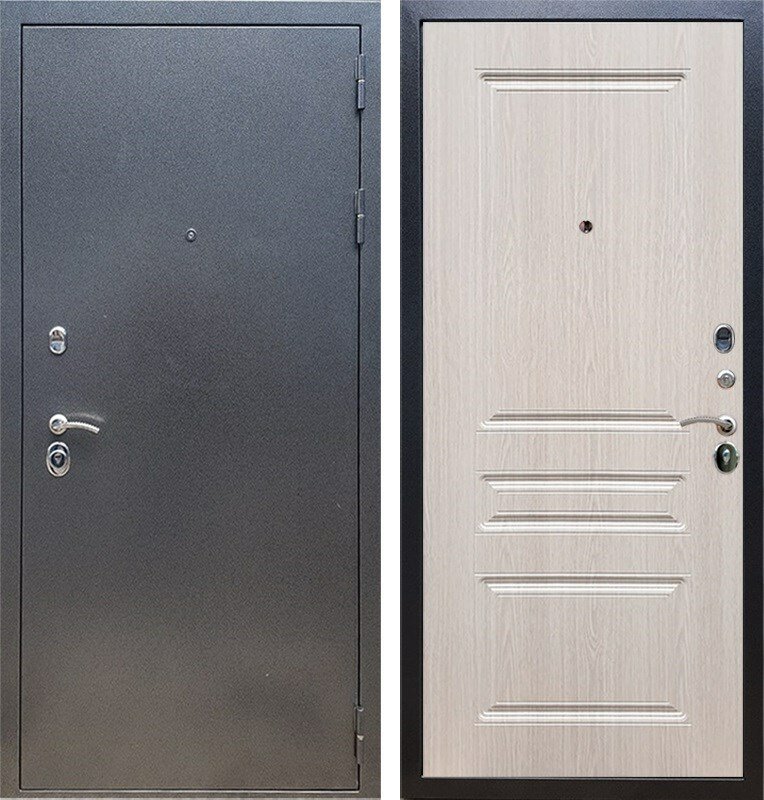 Входная стальная дверь Армада 11 ФЛ-243 (Антик серебро / Дуб беленый)