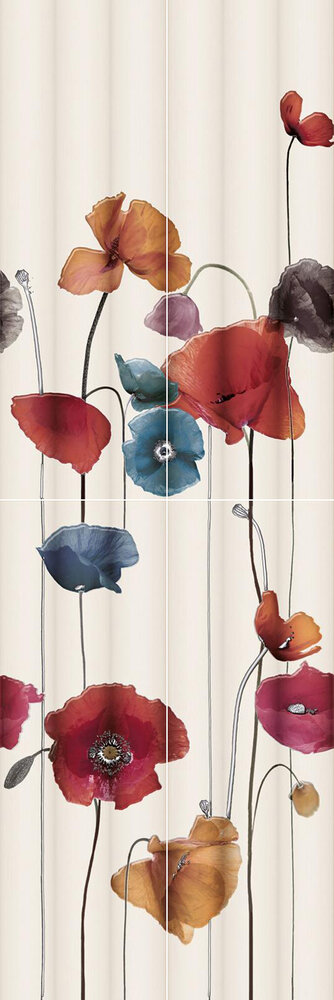 Decor Poppy 50x150 панно из 4 шт