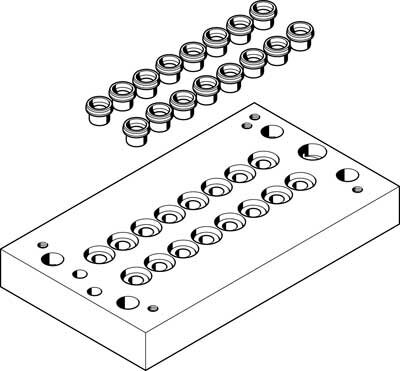 Многоканальная пневматическая плита Festo CPV14-VI-P8-1/8-C