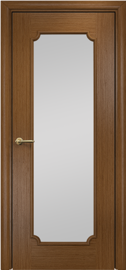 Дверь Оникс модель Палермо 2 Цвет:Орех Остекление:Сатинат белый