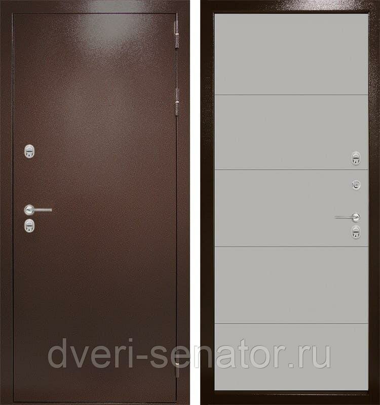 Сенатор Терморазрыв магнит 3К цвет 13 - Грей софт входная металлическая дверь в частный дом