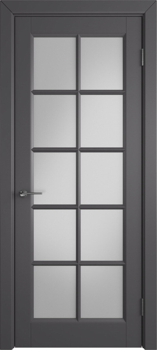 Межкомнатная дверь ВФД серия Glanta модель Graphite White Cloud