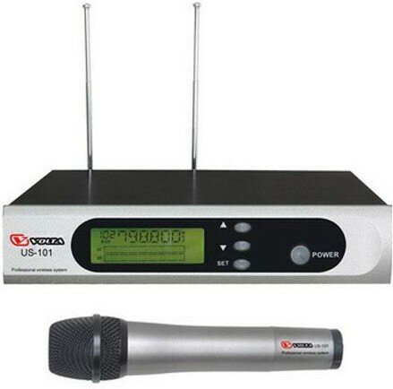 Volta US-101 микрофонная 100-канальная радиосистема с ручным динамическим микрофоном UHF диапазона