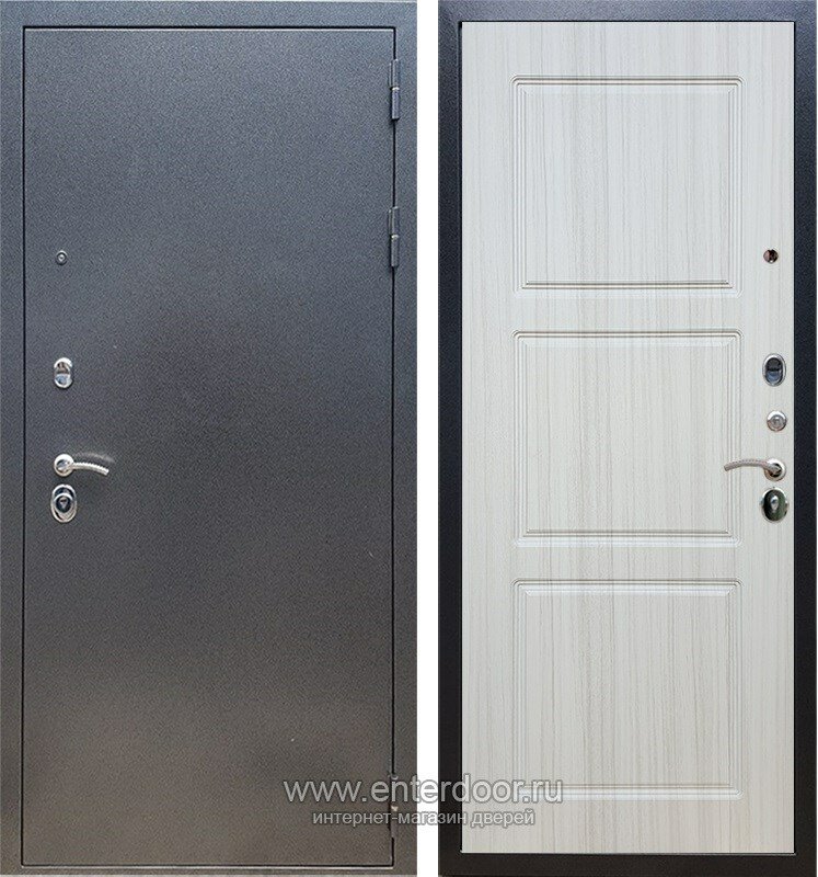 Входная металлическая дверь Армада 11 ФЛ-3 (Антик серебро / Сандал белый)