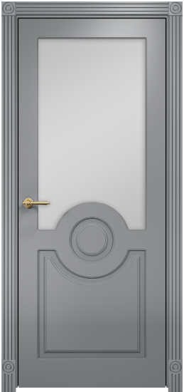 Дверь Оникс Рада фрезерованное Цвет:Эмаль по RAL7040 МДФ Остекление:Сатинат белый