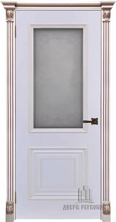 Ульяновские двери Regidoors Finezza Итало (Багет 30) (Эмаль белая, остеклённая)