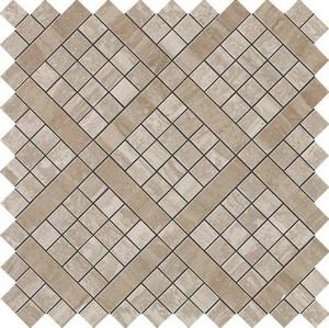 Marvel Travertino Silver Diagonal Mosaic (9MVB) 30.5x30.5