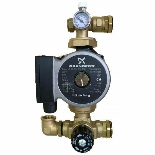 Комплект для насосной группы с термостатическим клапаном Grundfos UPSO 25-65 130 Stout