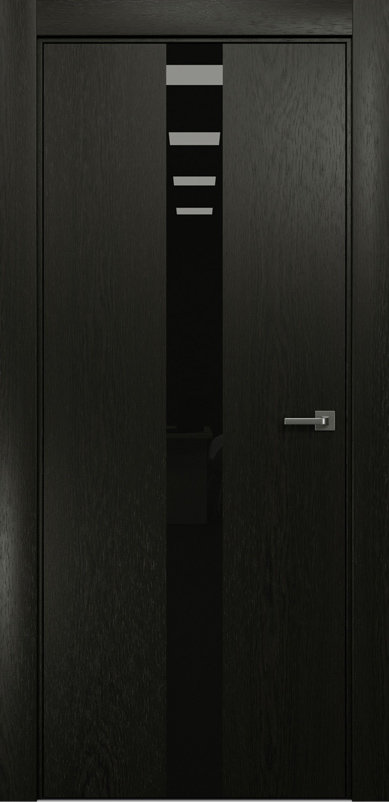 Межкомнатная дверь Рада X-Line 3 ДО2 Черный лакобель (Дабл Блэк)