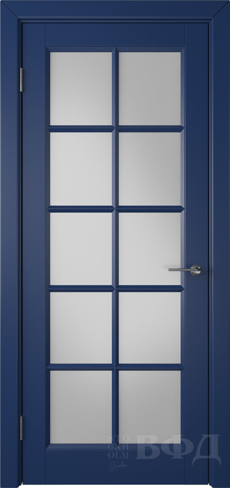Межкомнатная дверь Владимирская Гланта до (Эмаль синяя)