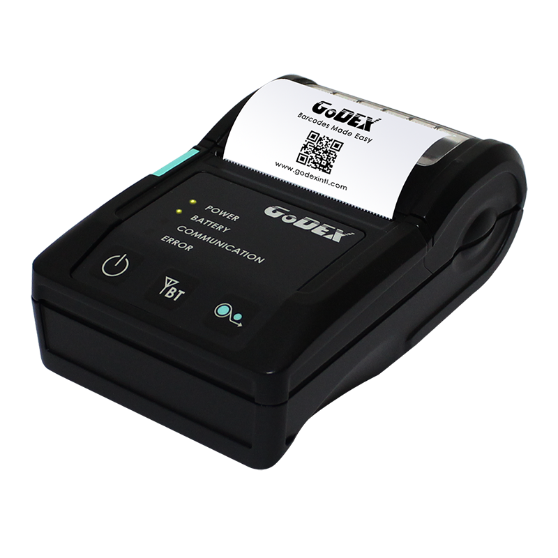 GODEX MX20, мобильный принтер этикеток, 203 DPI, ширина печати 2quot;, Bluetooth, RS232, USB (011-MX2002-000)