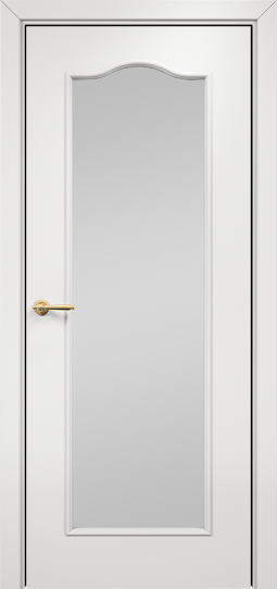 Дверь Оникс модель Классика 2 Цвет:эмаль белая мдф Остекление:Сатинат белый
