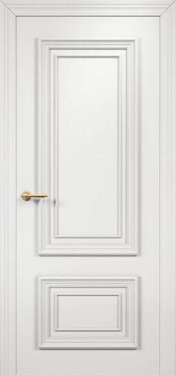 Межкомнатная дверь Оникс Мадрид (Эмаль белая по МДФ) глухая, штапик с прямой