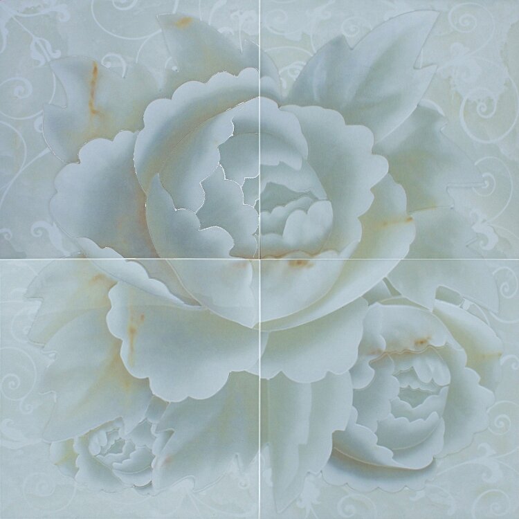 керамическая плитка Infinity Ceramic Sky Verde Roseton 120x120 (60x60x4)