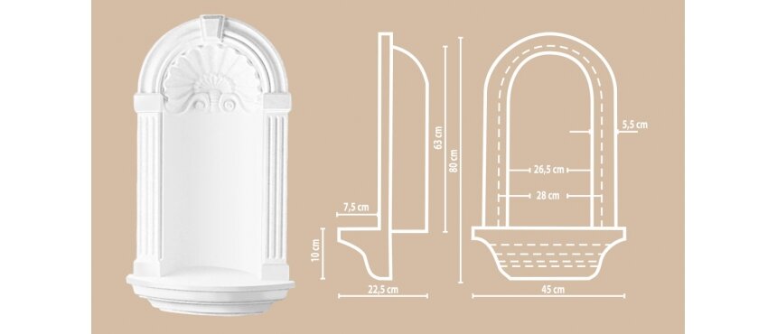 Ниша из полиуретана DNH 01 Decomaster - Декоративная лепнина