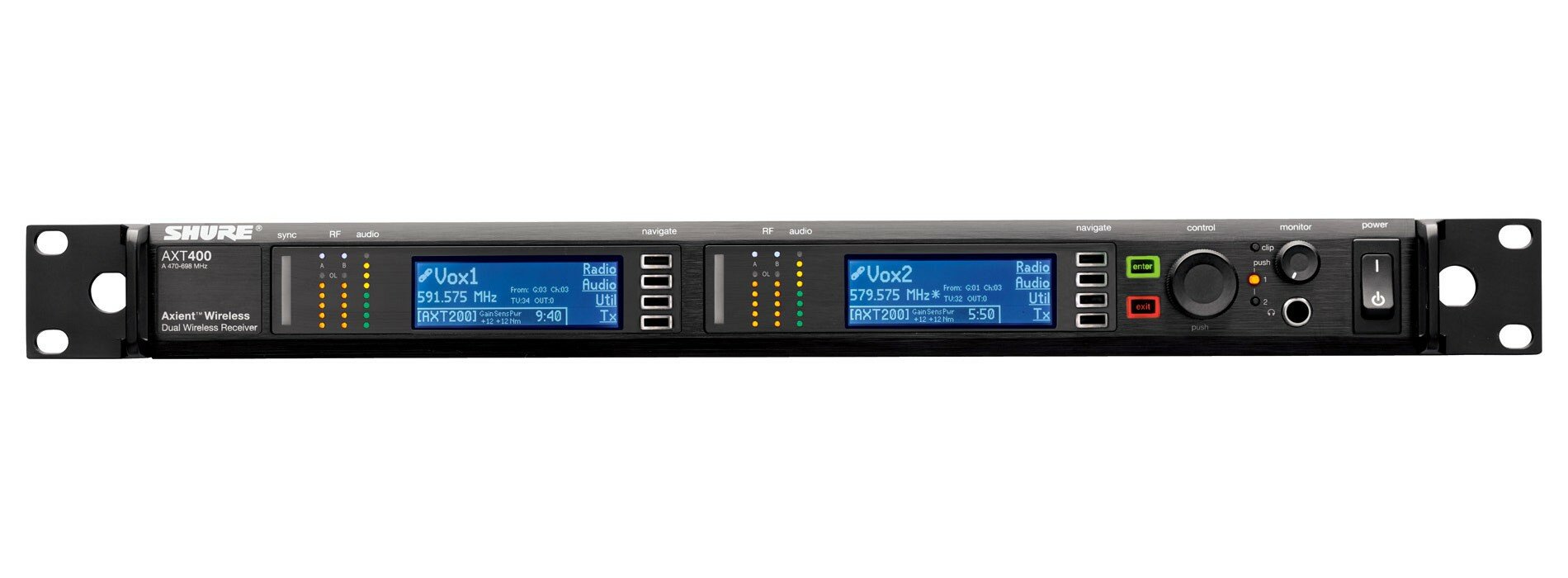 SHURE AXIENT AXT400B 470 - 698 MHz двухканальный приемник