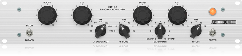 KLARK TEKNIK EQP-KT одноканальный ламповый ретро-эквалайзер, реплика PULTEC EQP-1A, LC-фильтры, НЧ,ВЧ -обрезные, средняя полоса параметрическая