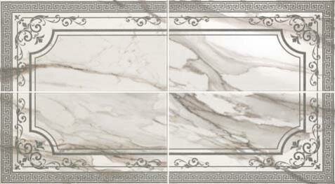 Плитка из керамогранита Atlas Concorde Russia marble 600080000236 S M Calacatta Panno Gold Boiserie комп из 4 шт Панно 63x114