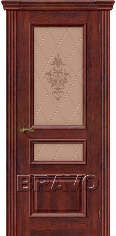 Межкомнатная дверь Браво Вена ПО | Красное дерево | 900 х 2000
