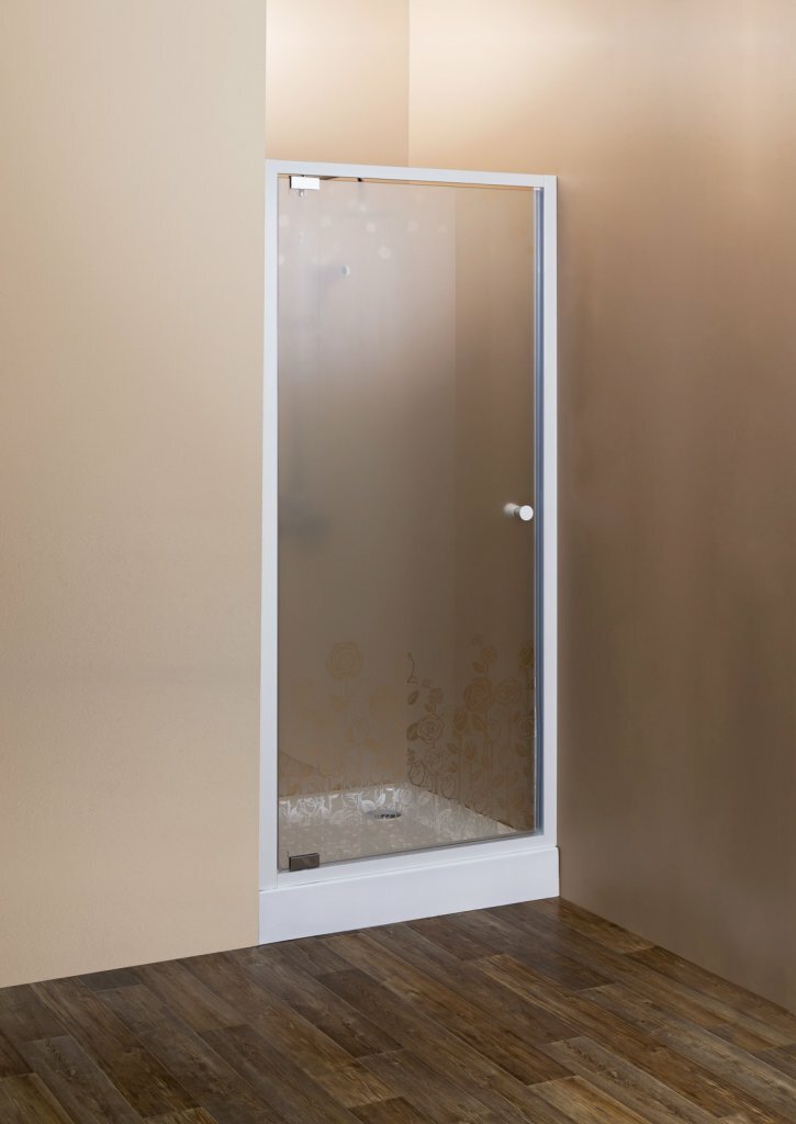 Душевая дверь Cezares Rosa BA1 (90 см) стекло матовое с рисунком