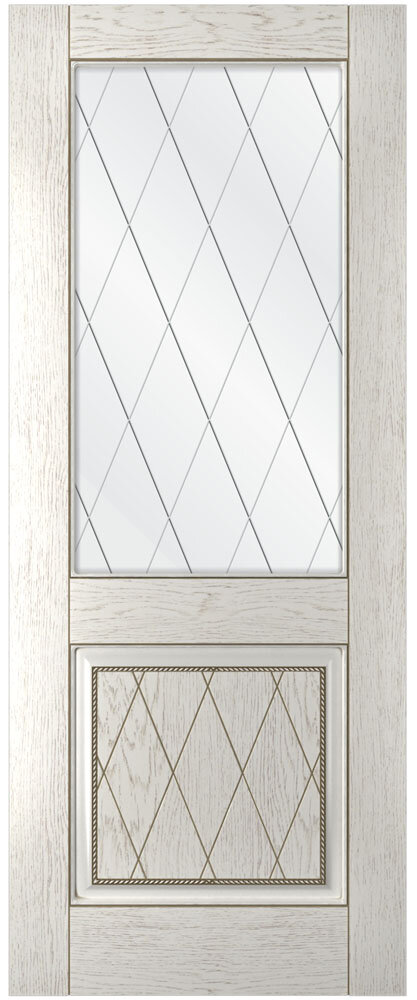 Межкомнатная дверь Стародуб серия 7 модель 72 капучино стекло сатинат рис. решетка