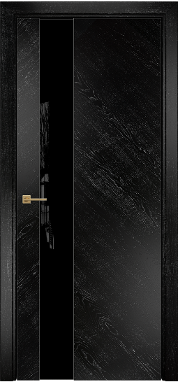 Дверь Оникс модель Сити Цвет:эмаль черная патина серебро Остекление:Зеркало