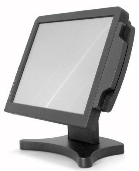 Сенсорный POS-монитор GlobalPOS 15-RT 15quot;, чёрный, металлическая подставка, VGA, USB, MSR