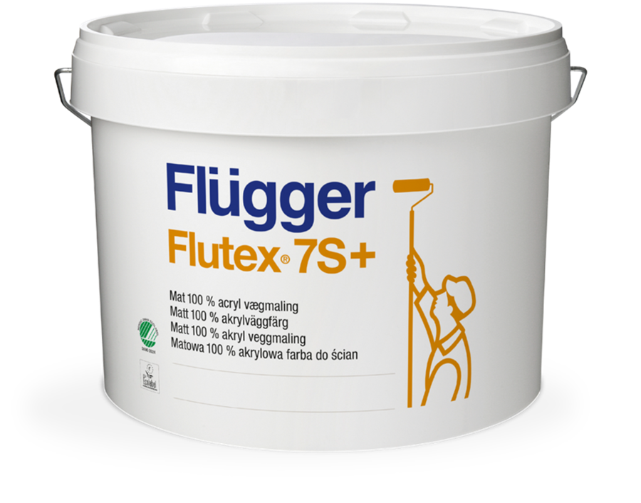 Краски для стен FLUGGER Flutex 7S+ ПВА-модифицированная краска латексная ш-мат., База 1 (9,1л)