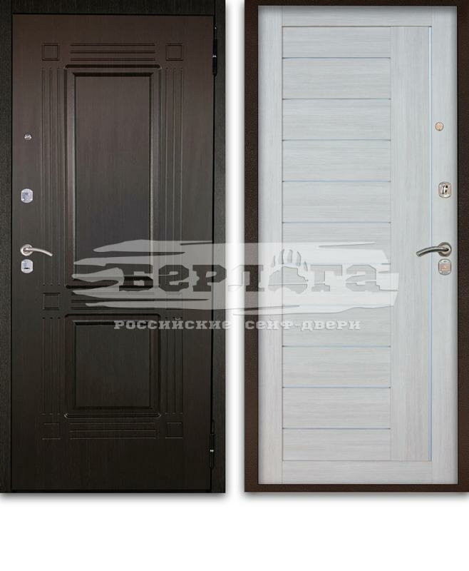 Входная дверь Berloga/Берлога Оптима 2П Триумф Венге / Диана Буксус 2050x870 левая