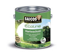 Масло с твердым воском Saicos (Сайкос) EcoLine Hartwashsol - 3600 Eco полуматовый, 2.5 л, Производитель: SAICOS