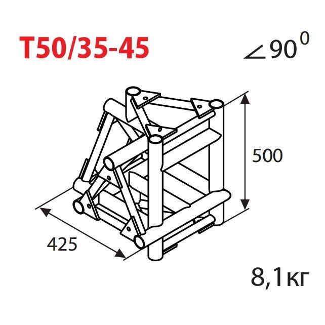 Соединительный элемент для фермы Imlight T50/35-45