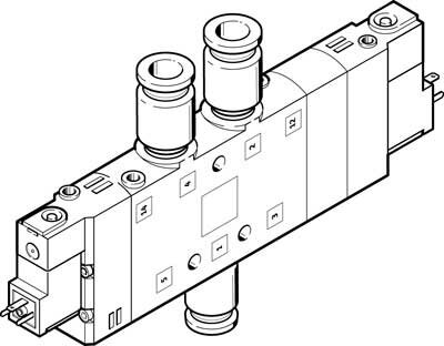 Распределитель с электроуправлением Festo CPE24-M1H-5/3E-QS-10