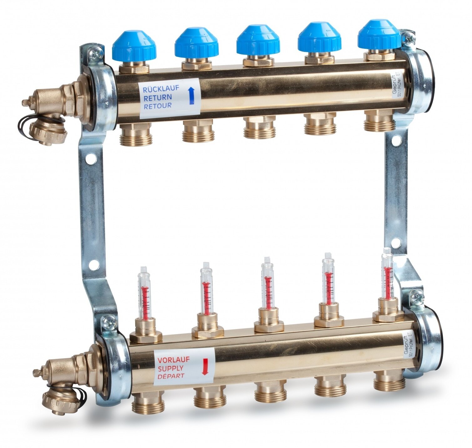 Коллектор Watts HKV/T-11 с расходомерами (на одиннадцать контуров) для теплого пола