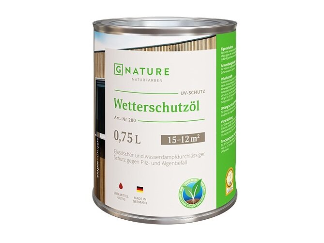 GNature Масло защитное для наружных работ GNature 280 Wetterschutzöl (Цвет-2054 Темно-коричневый Объём-10 л.)