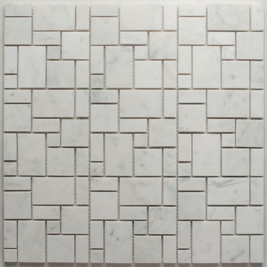 Мозаика ORRO Stone Bianco Carrara Random Square 30.5x30.5