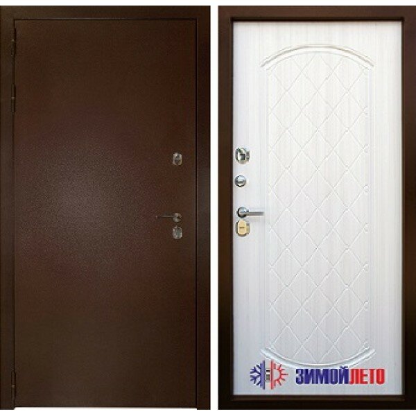 Заводские двери производства г. Йошкар-Ола Стальная заводская дверь с терморазрывом Лайт Сандал белый