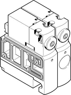 Распределитель с электроуправлением Festo CPVSC1-M1H-J-P-Q3