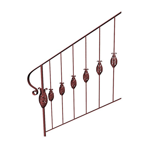 Перила в кованом стиле стальные окрашены № 33.9