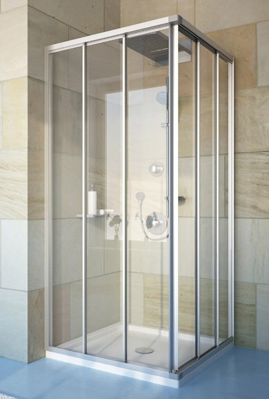 Душевой уголок GuteWetter Practic Square GK-433 95x95 см стекло бесцветное, профиль матовый хром