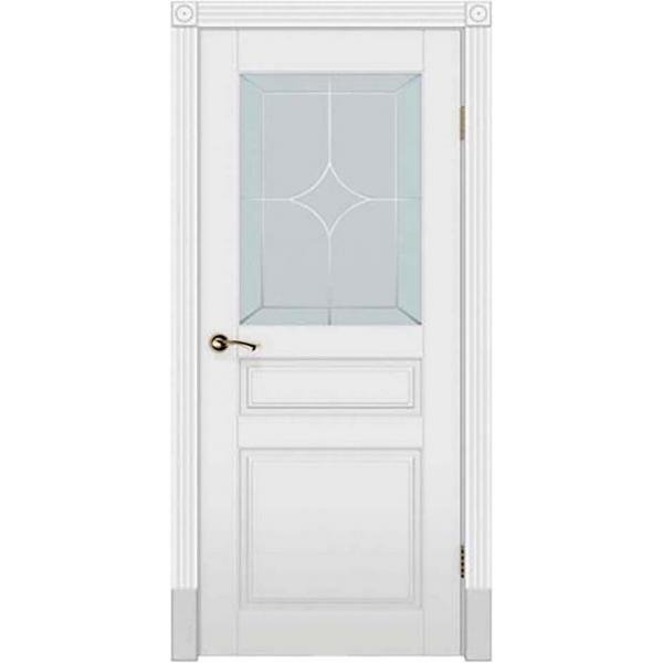 Межкомнатная Дверь Смальта-01 Остекленная (Белая)