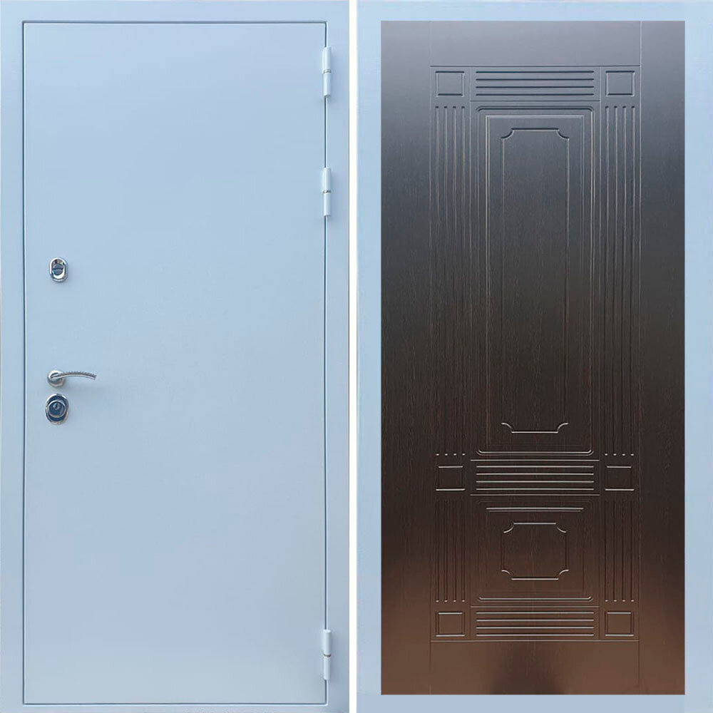 Входные двери Рекс (Rex). Металлическая дверь REX 5 антик белый серебро ФЛ-2 венге 6 мм