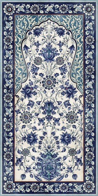 KERAMA MARAZZI VT/A22/SG5918R Декор Орнамент синий обрезной 119,5х238,5