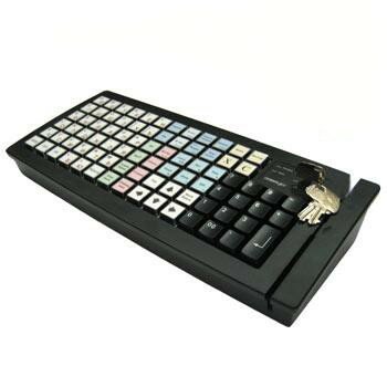 Программируемая клавиатура Posiflex KB-6600U-B черная c ридером магнитных карт на 1-3 дорожки, USB