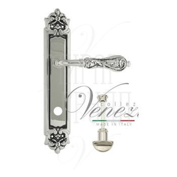 Дверная ручка на планке Venezia Monte Cristo PL96 натуральное серебро wc