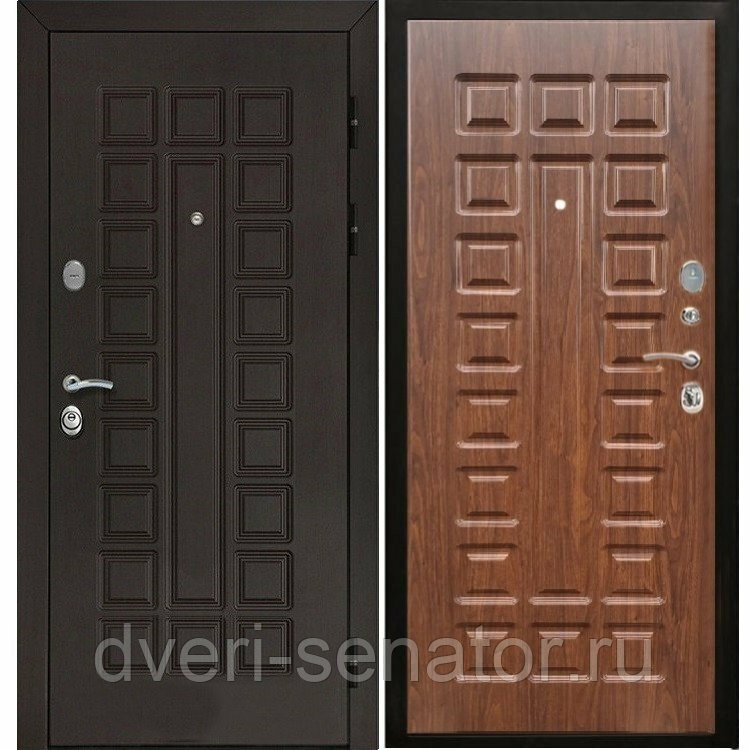 Senator ФЛ-183 цвет Тёмный Орех входные стальные двери в квартиру
